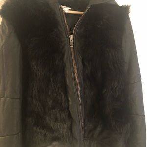Brand New Black Fur/Shearling Jacket